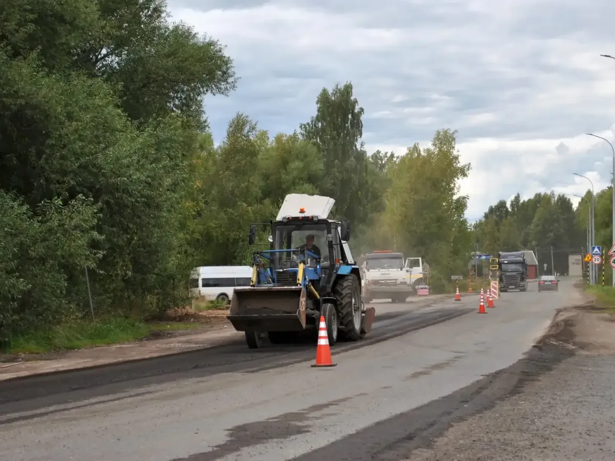 Ремонт дороги в Сандово