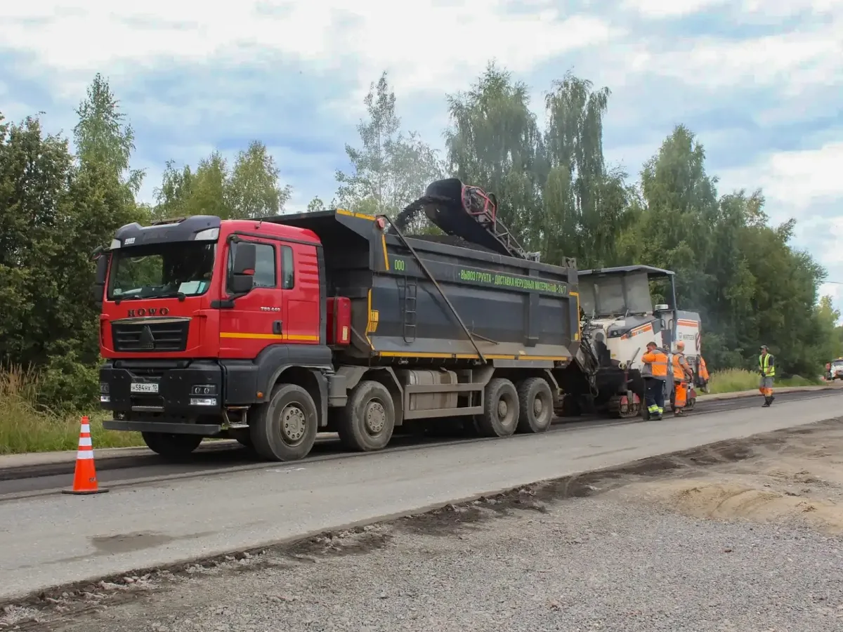 Ремонт дороги в Сандово