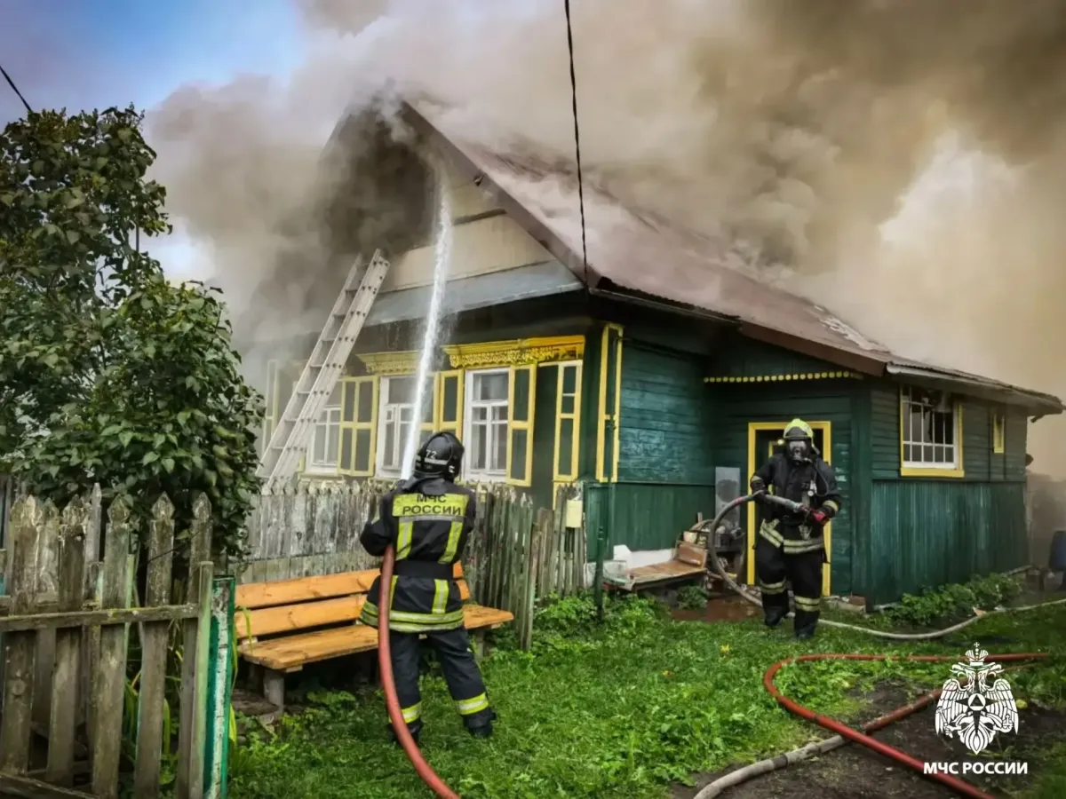 В деревне Вишняково потушили пожар в жилом доме, пострадавших нет