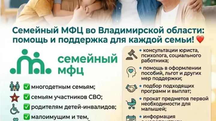 Семейный МФЦ во Владимирской области поможет семьям в трудной ситуации — Владимир Сейчас