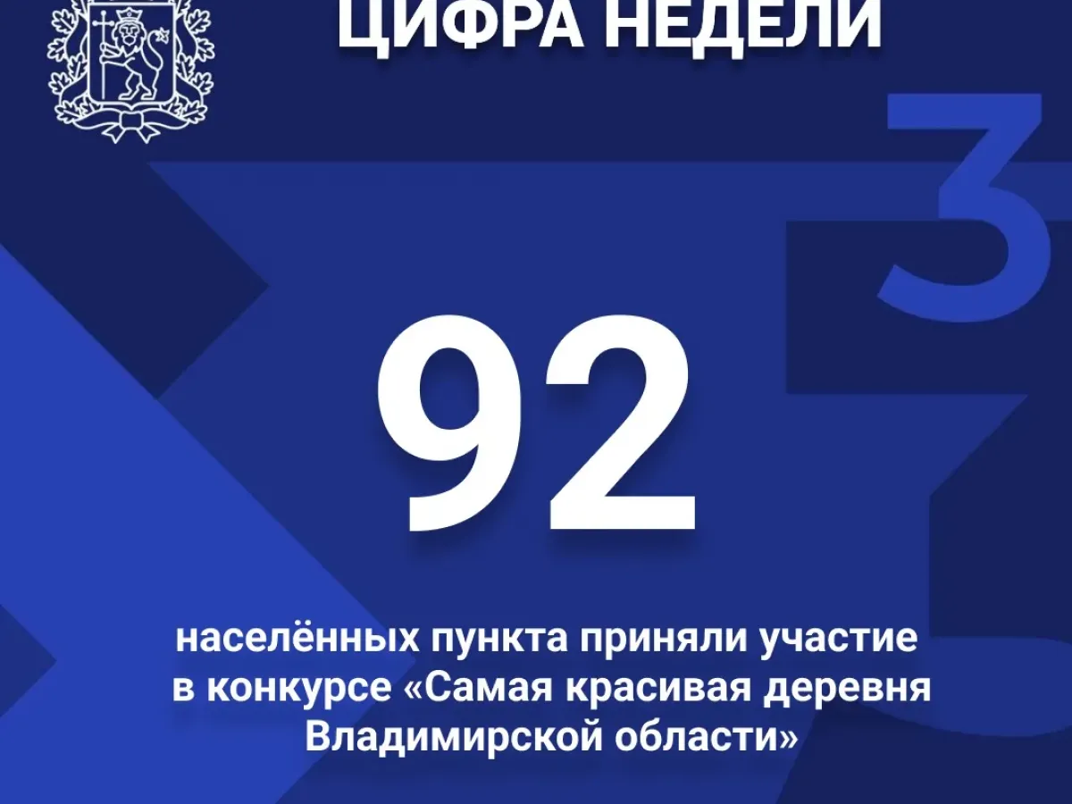Правительство Владимирской области подвело главные итоги работы за неделю