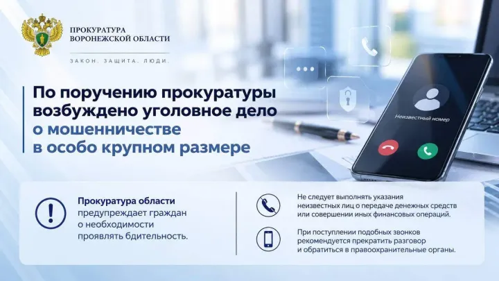 В Воронежской области возбудили дело о мошенничестве с ущербом свыше 7,7 млн рублей — Воронеж Сейчас