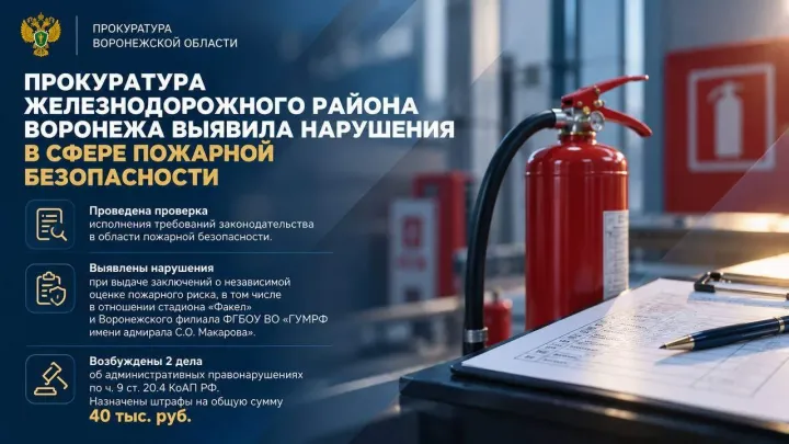 В Воронеже приостановили заключения по пожарному риску стадиона «Факел» и филиала вуза — Воронеж Сейчас