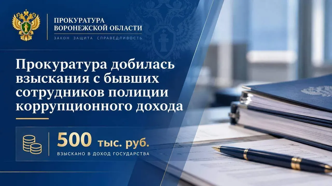 В Воронеже с бывших полицейских взыскали коррупционный доход в пользу государства — Воронеж Сейчас