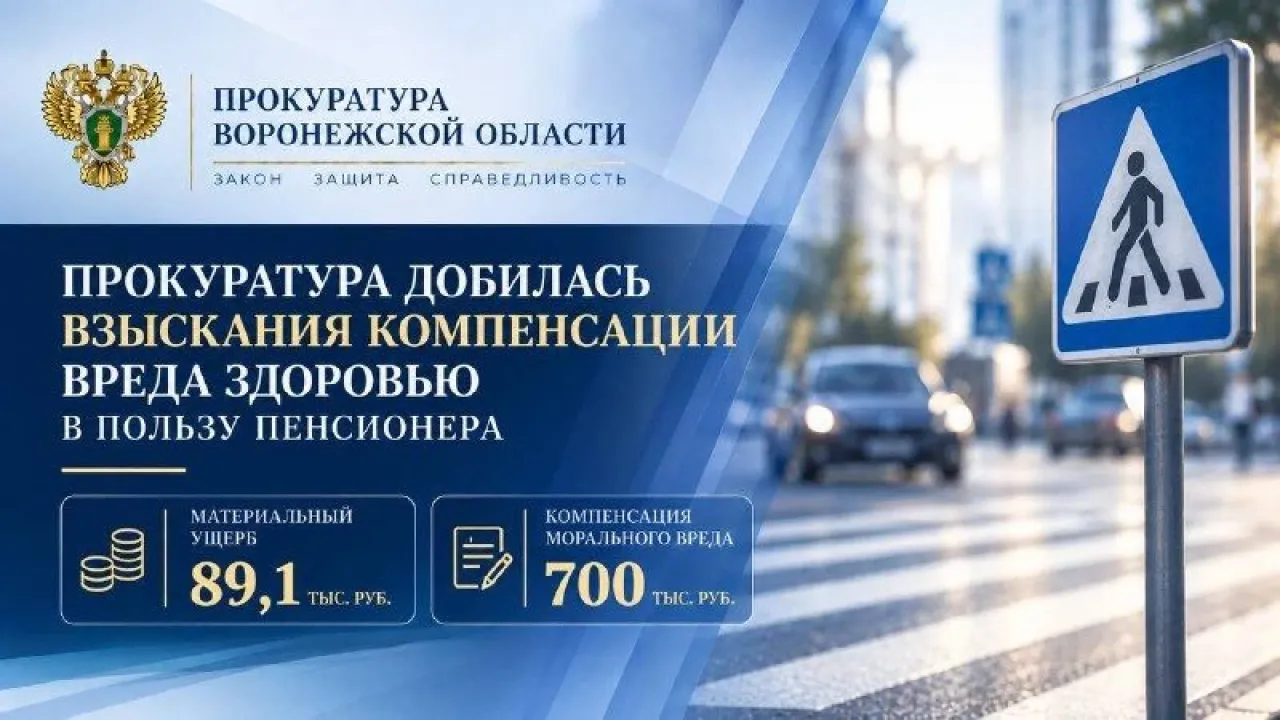 В Воронеже пенсионеру взыскали 789,1 тыс. рублей после ДТП на переходе — Воронеж Сейчас